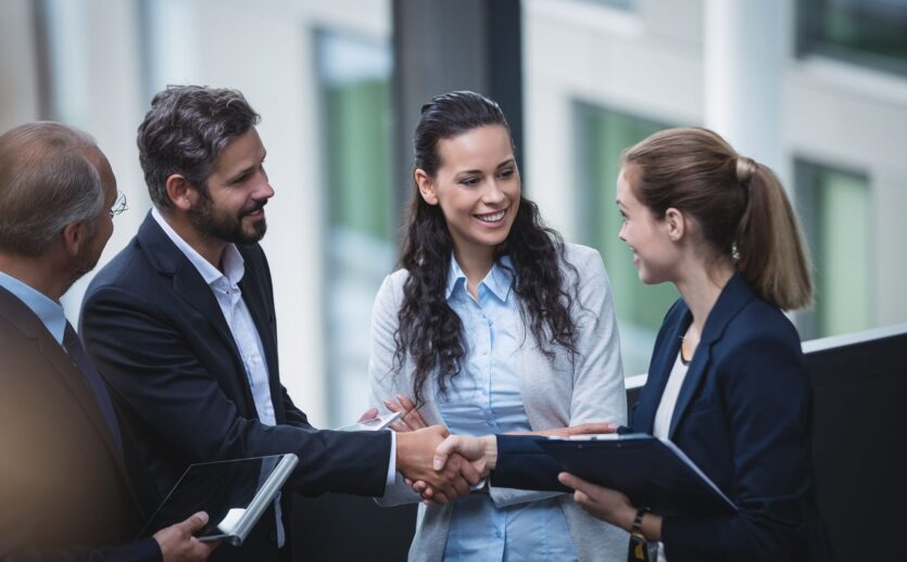 businesspeople-having-discussion-office businesspeople-having-discussion-office